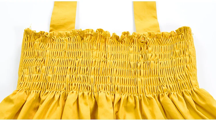 Mother nest Big Bow Yellow Girls Strap Dress 2018 Infants Cotton Backless Pleated Princess Dresses Toddler Newborn Clothing (8)