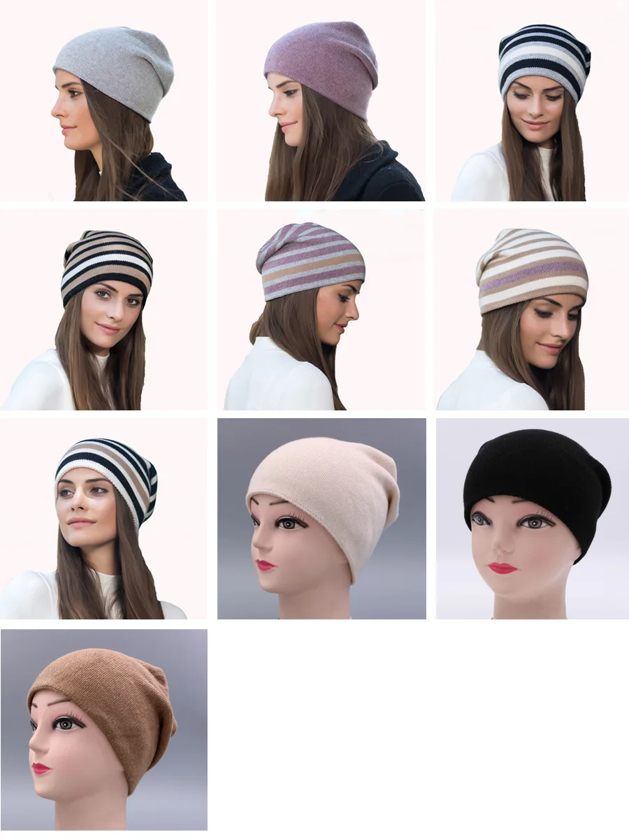 New Factory Direct Knitted Wool Caps Female Skullies Beanies Thick Casual Winter Warm Hats for Women's Hat (1)