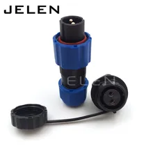 SD13 2pin мужской и женский разъем, открытый водонепроницаемый разъем, Панель Крепление 12 мм, светодиодный разъем питания 2 pin, IP68