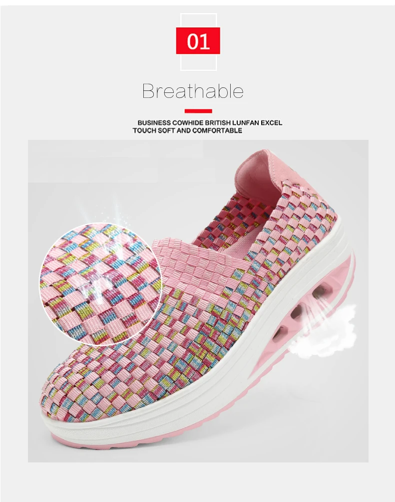 2019 Spring women casual shoes women wove platform shoes ladies fashion slip on sneakers shoes breathable walking shoes (3)