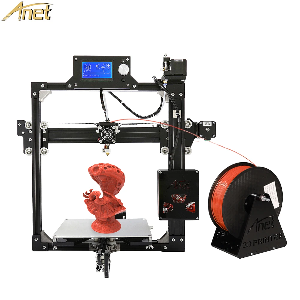 

2019 Cheap 3d Printer Aluminum Fast Install Reprap Prusa i3 Anet A2 3d Printer with Large Printing Size 22*22*22cm 2004/12864LCD