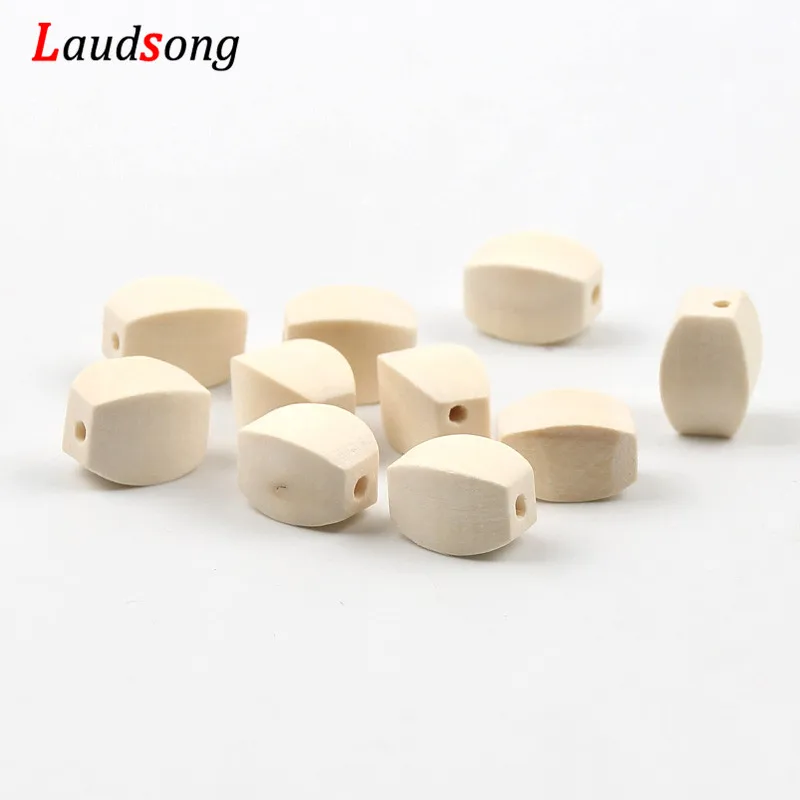 30Pcs Natural Wood Loose Bead Unfinished Nursing Wooden Beads Necklace Jewelry