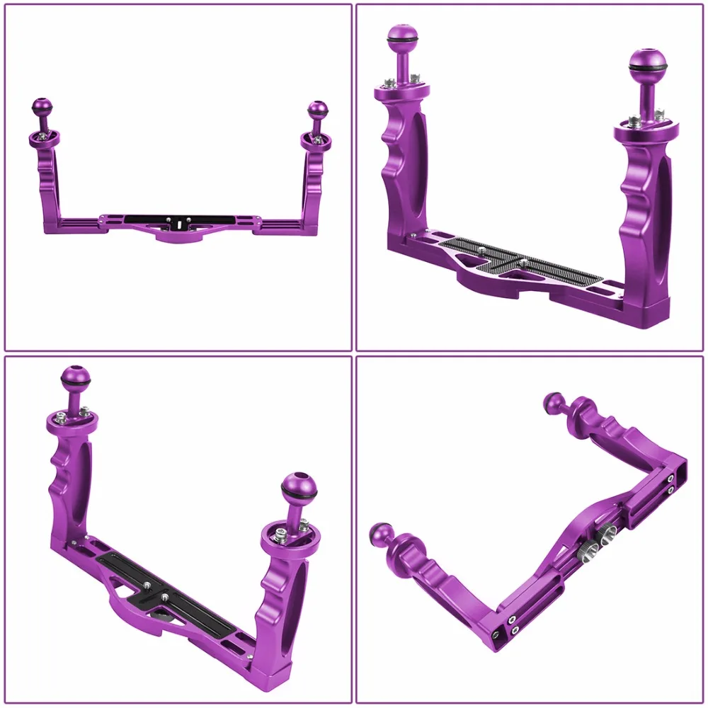Дайвинг ручка лоток кронштейн крепление портативный двойной ручной SLR клетка Рамка держатель для sony/Canon/Nikon/Panasonic/Olympus камеры