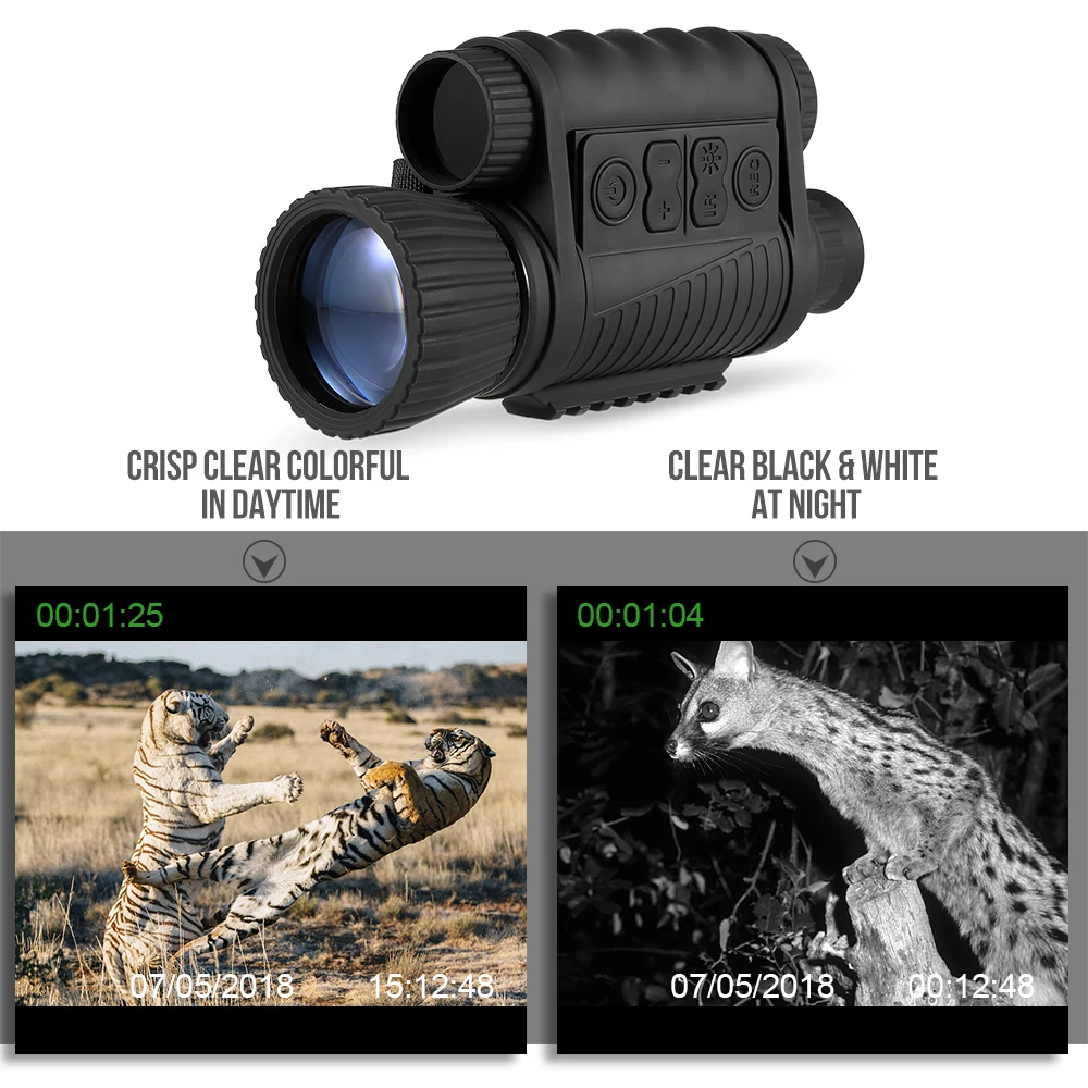 350m View Infrared Digital Night Vision Telescope Zoom Photo Video Camera High Magnificatio for Hunting Night Watching Monocular