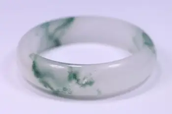 

free shipping 59MM VERY FINE RARE NATURAL GREEN WHITE JADEITE BRACELET BANGLE