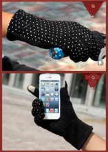 GLV960 Women winter touch screen font b glove b font keep warm outdoor cycling lovely playing