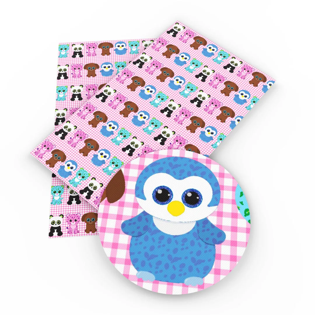 

20*34cm Animal Halloween Printed Faux Synthetic Leather Fabric,DIY Decorative knotbow Garment Bags Crafts,1Yc3891