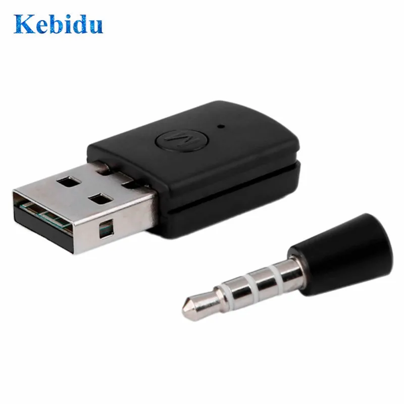 KEBIDU 3,5 мм Bluetooth 4,0+ EDR USB Bluetooth ключ последняя версия беспроводной USB адаптер используется для PS4 Для bluetooth-гарнитуры