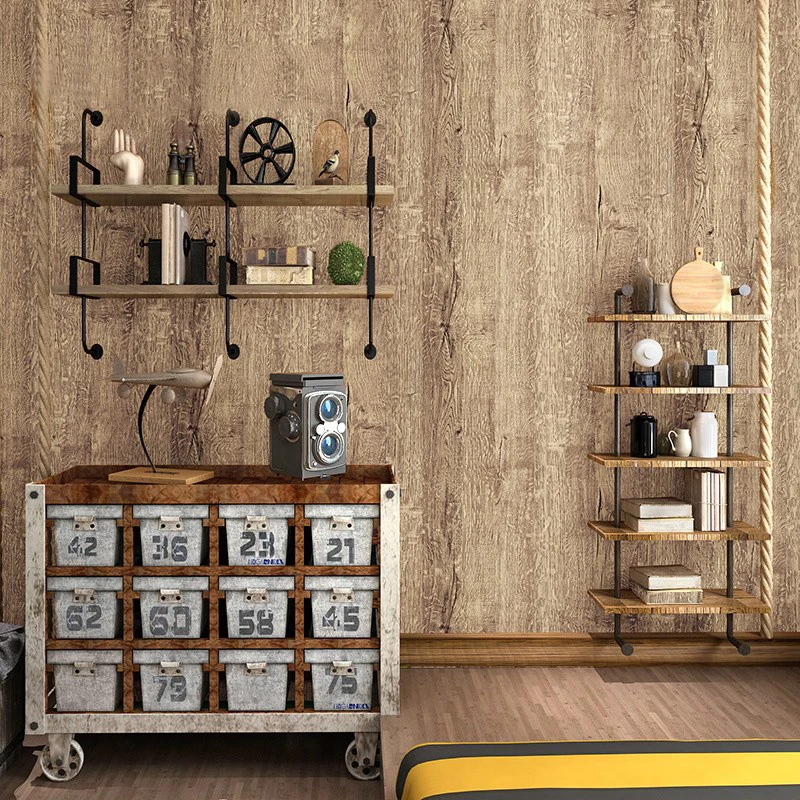 Pvc Wallpaper Roll Wood Grain Retro Cafe Restaurant Wall Paper For Living Room Study Home Decor Vinyl Covering Tapety Pvc Wallpaper Roll Wood Grain Retro Cafe Restaurant Wall Paper For Living Room Study Home Decor Vinyl Covering Tapety