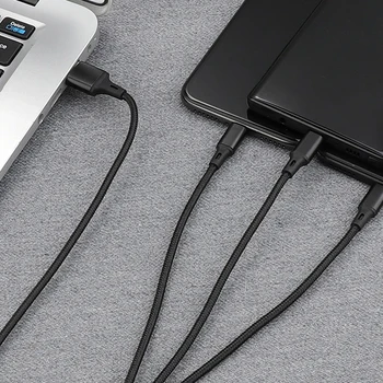 

Multi Fast Charging Cables 3 In 1 for iPhone Android USB Type C Data Line for Samsung Huawei For Xiaomi