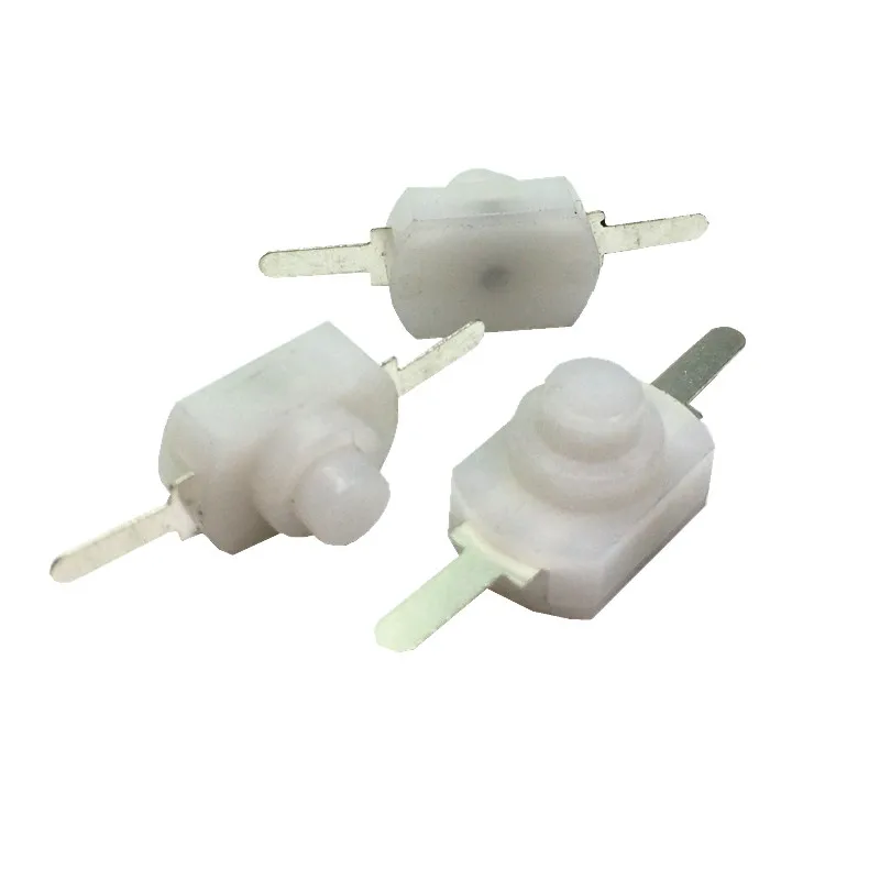 

10PCS 12*8MM DC 30V 1A White On Off Mini Push Button Switch for Electric Torch 1208YD Trumpet Flashlight Switches HOT 12*8*5