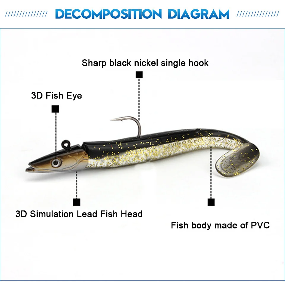 GLUREE-4Pcs-11cm-16g-Fishing-Lures-Lead-Head-Soft-Bait-Single-Hook-Artificial-Bait-Wobbers-Sea-Fishing-Tackle-Accessories_04