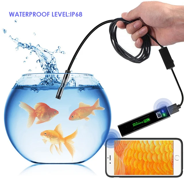 1200P HD WiFi Endoscope Camera Waterproof Android USB Softwire Rigid Hardwire Borescope Mini Camera 8mm For Iphone Android PC 4