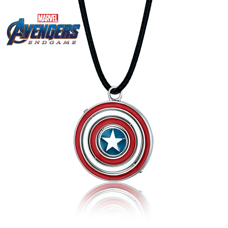 

Super Hero Captain America Necklace 925 Silver The Avengers Superhero Shield Pendant Necklaces For Men Jewelry Choker Gifts