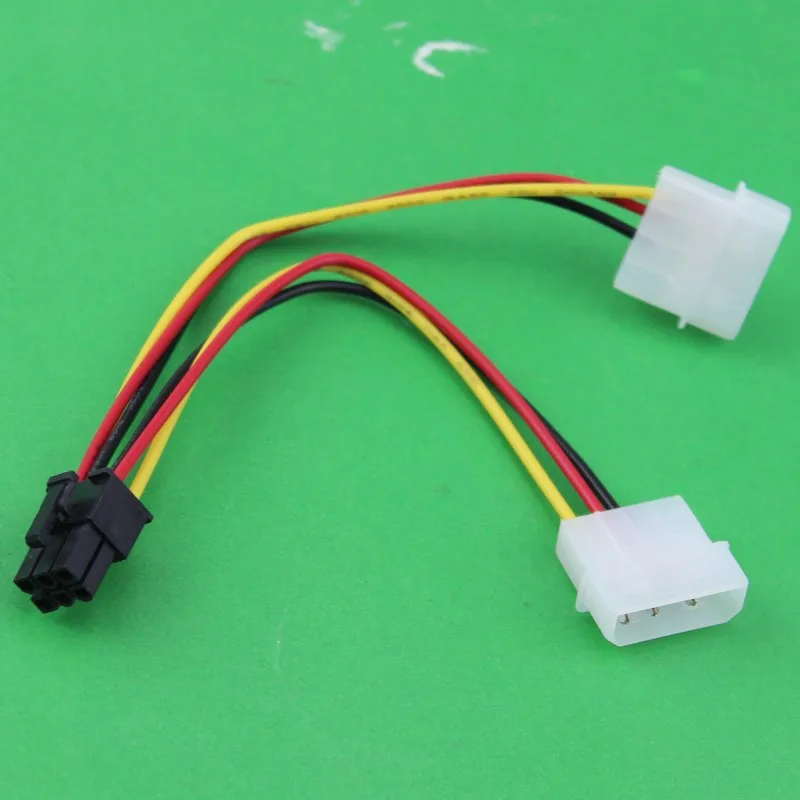 6 Pin to 4 Pin Power Cable Wire PCI E Adapter Graphics Video Card Converter Molex