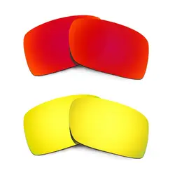 HKUCO для Gascan Солнцезащитные очки Поляризованные замены линзы красный/24 К золото 2 пары