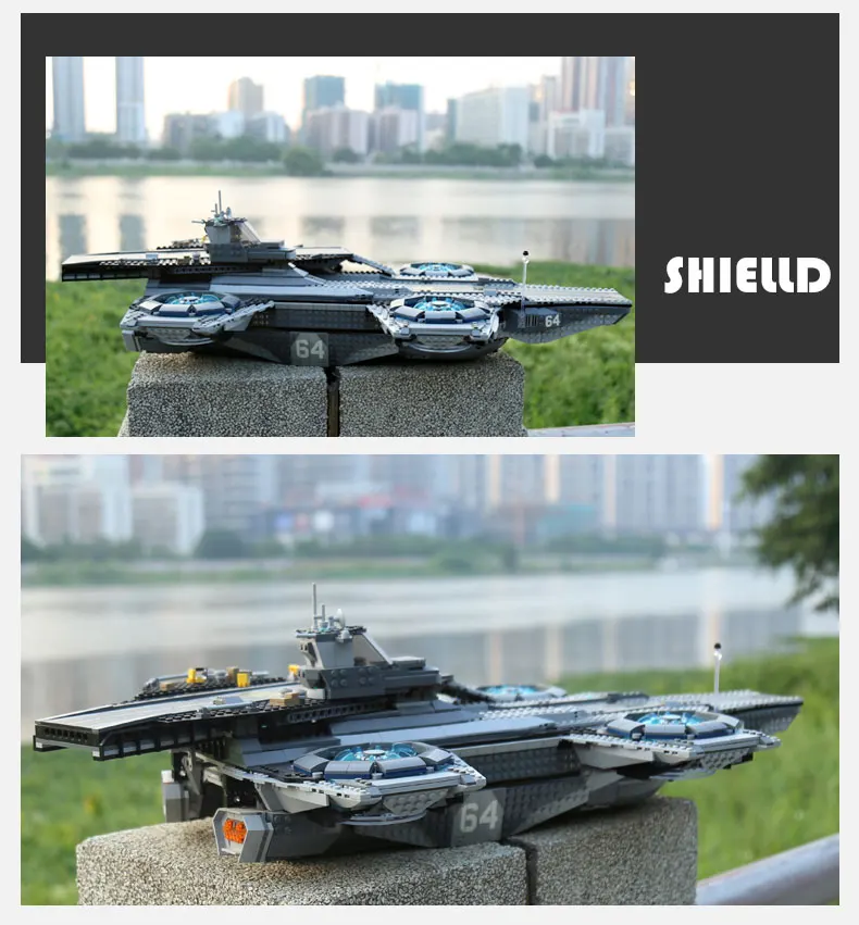 DHL 07043 Супер Герои Игрушки совместимы с 76042 щит Helicarrier модель строительные Конструкторы кирпичи новые детские игрушки brinquedos