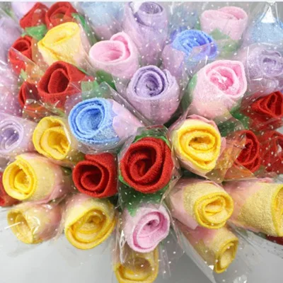 100 шт./лот, милое розовое полотенце для торта, свадебные подарки, маленькие подарки клиентам на День святого Валентина, подарки для женщин 8 марта