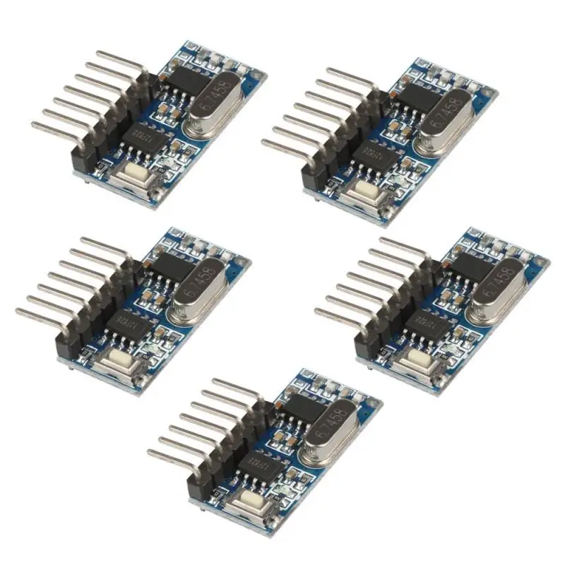 

5Pcs 315MHz RF Relay Receiver Module RX480 Learning Code EV1527 Wireless 315 MHz Mini DIY Remote Control Switch for Garage Door