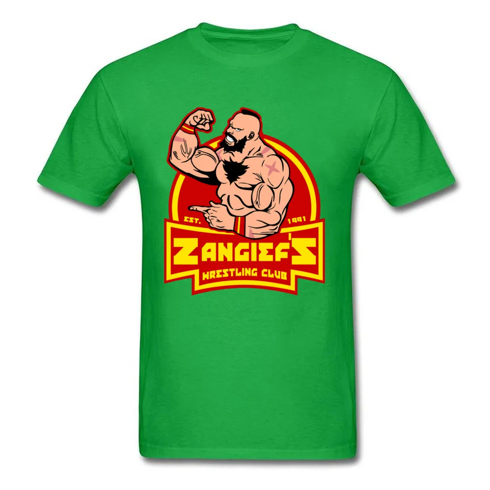 Zangiefs wrestling club Summer Pure Cotton Crew Neck Tees Short Sleeve Summer Tee Shirts Fashion Casual Tshirt Zangiefs wrestling club green