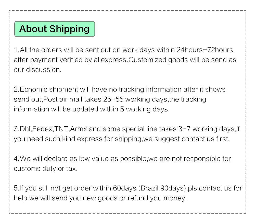 SHIPPING NOTES