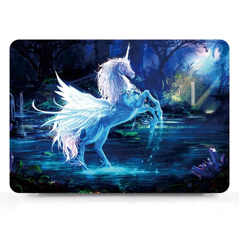 Чехол для ноутбука Apple Macbook Air Pro Retina с мраморным рисунком и накладкой на