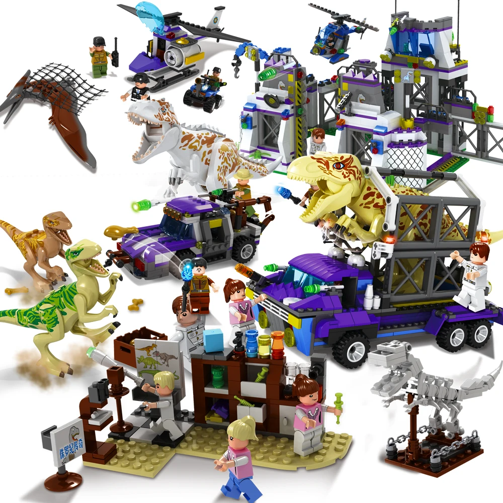 blocks world dinosaurs instructions