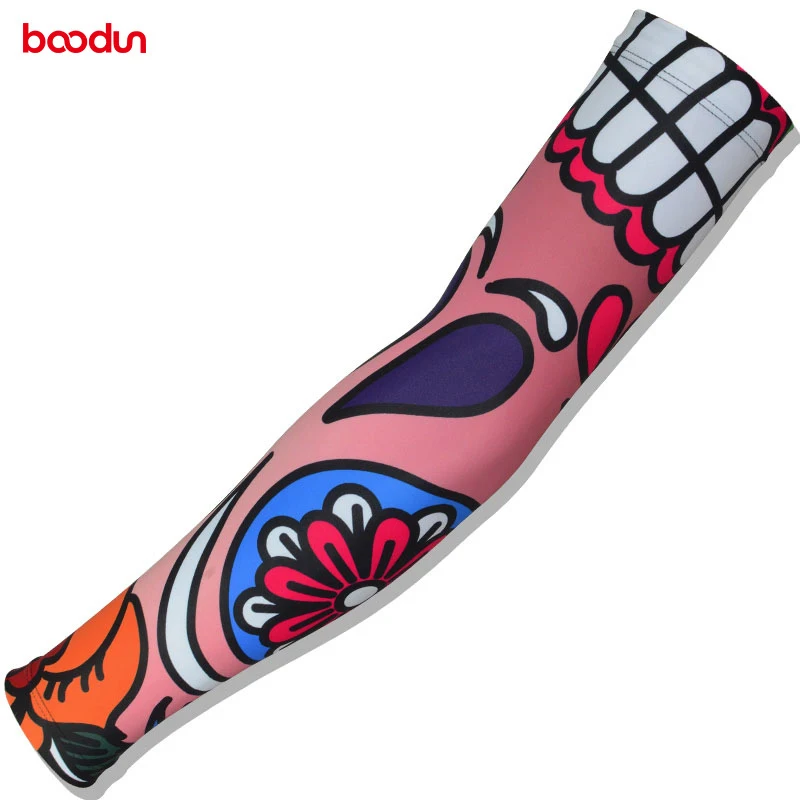 Boodun ледяная ткань дышащая УФ-защита рукава для бега фитнес Баскетбол налокотник Спорт Велоспорт уличные нарукавники - Цвет: 7