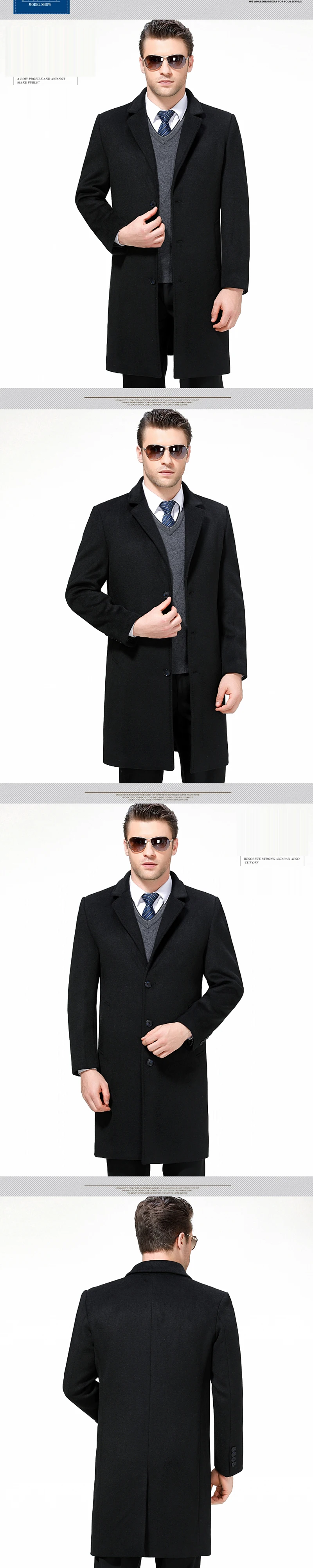 Бренд, зимнее шерстяное пальто, мужская верхняя одежда, куртка, утепленное мужское пальто, мужские парки, мужское кашемировое пальто, большой размер 4XL ZZ046