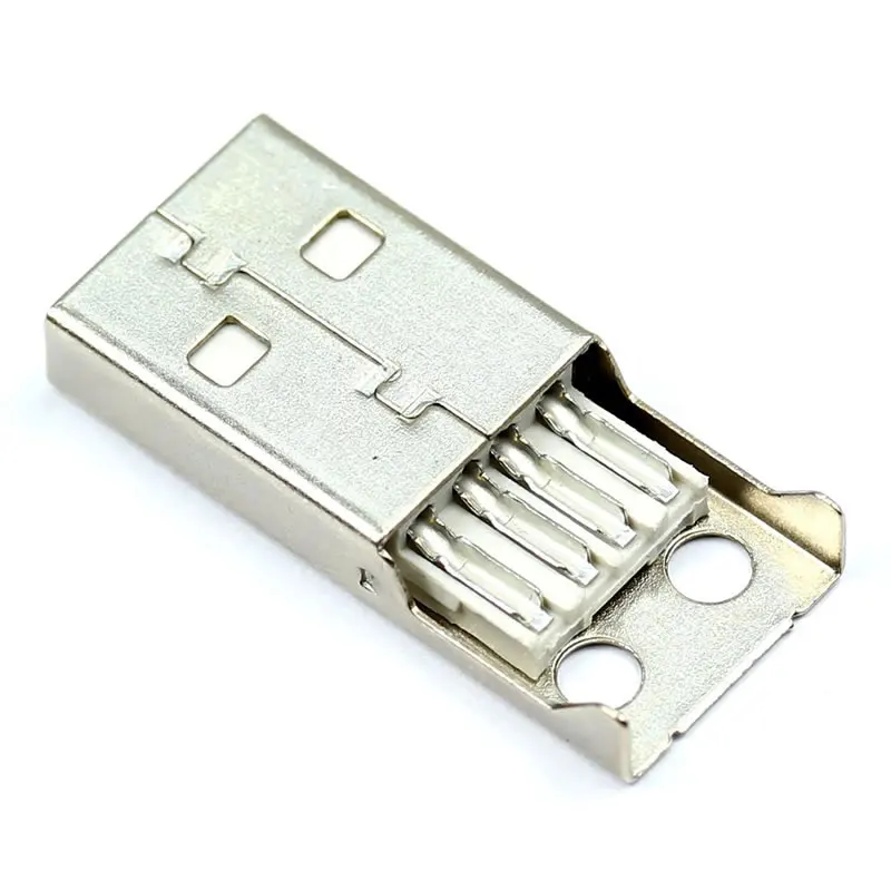A03 IMC Горячая новинка 10 шт. тип А штекер USB 4 контактный разъем с черной пластиковой