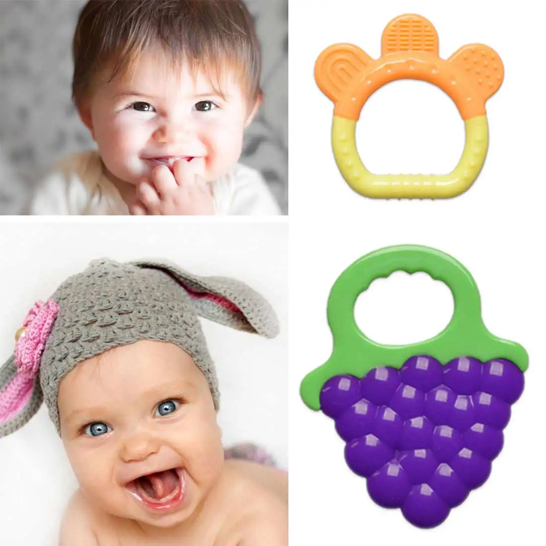 

Baby Teether Safety Silicone Fruit Teethers for Baby Infant Kids Chew Tooth Toys Baby Dental Care Strengthening Tooth Training
