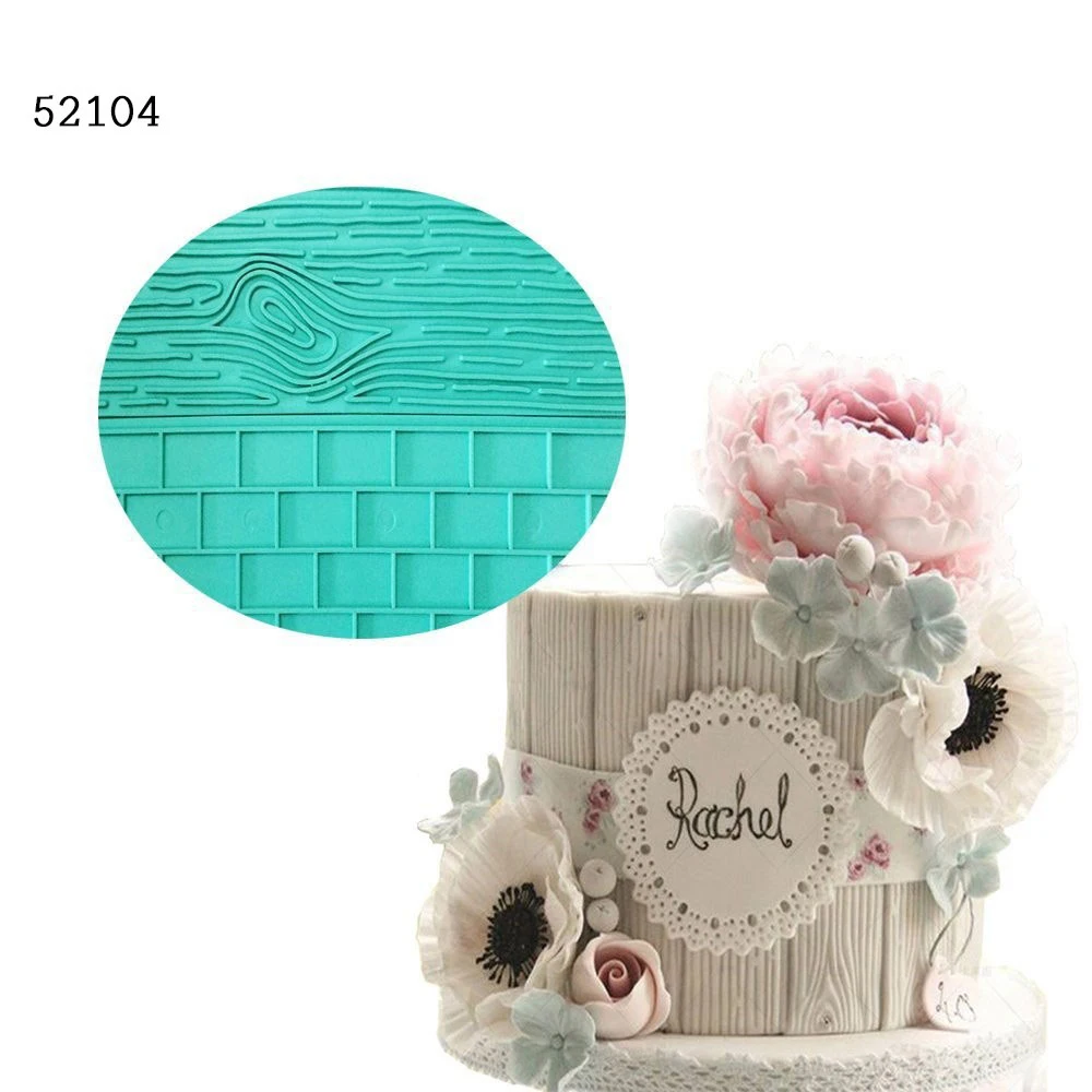 

2019 New DIY Silicone Chocolate Icing Sugar Emboss Brick Wall Wood Grain Baking Mold Fondant Sugarcraft Cake Mould For Kitchen