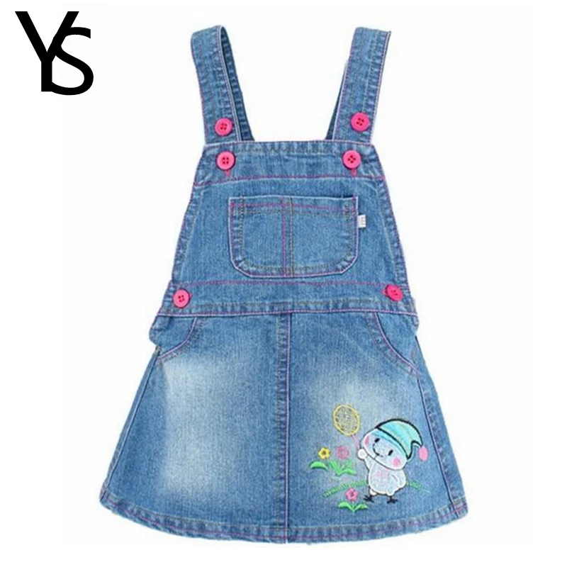 1 4T Summer Autumn Baby Girls Denim Overalls Kids Children Cotton Denim