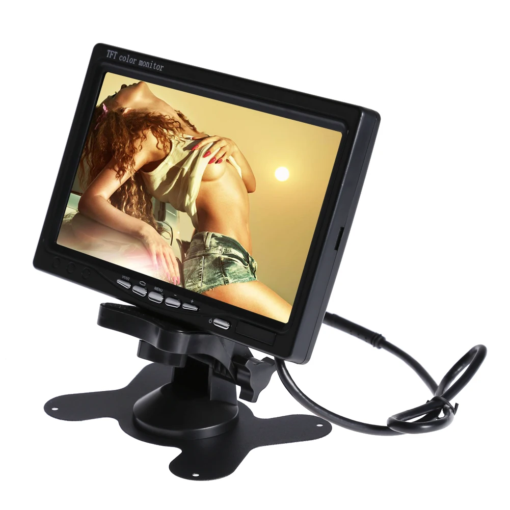 

7" TFT LCD monitor Car Rear View Kit 2pcs IR Reversing Camera For 12v Bus Truck