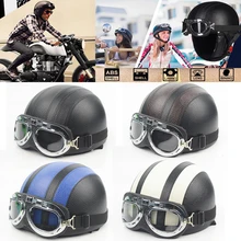 Adulto Caschi Moto Retro Mezza Crociera Casco Moto Scooter Casco Harley D’epoca TEDESCO Del Motociclo Moto