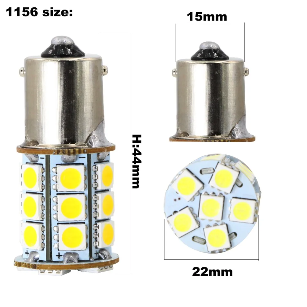 4X S25 1156 BA15S P21W DC 12 24 вольтовая тележка стосветильник s Задняя лампа DRL Автомобильная