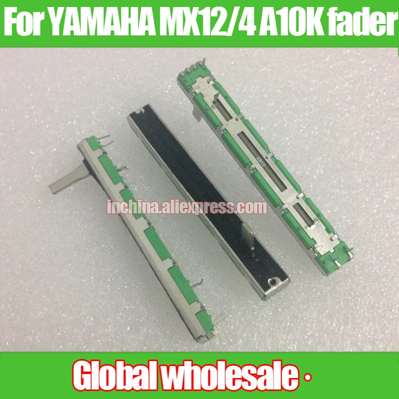 

5pcs For YAMAHA MX12/4 mixer length 75mm straight sliding potentiometer A10K / fader variable resistors handle length 15MMC