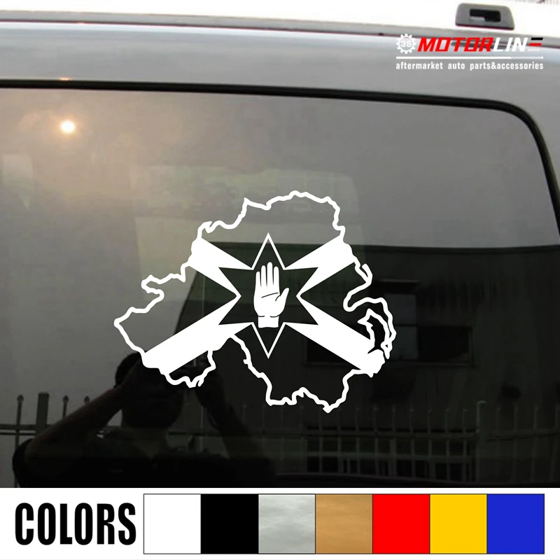 

St. Patrick's Northern Ireland Flag Map outline Decal Sticker Car Vinyl