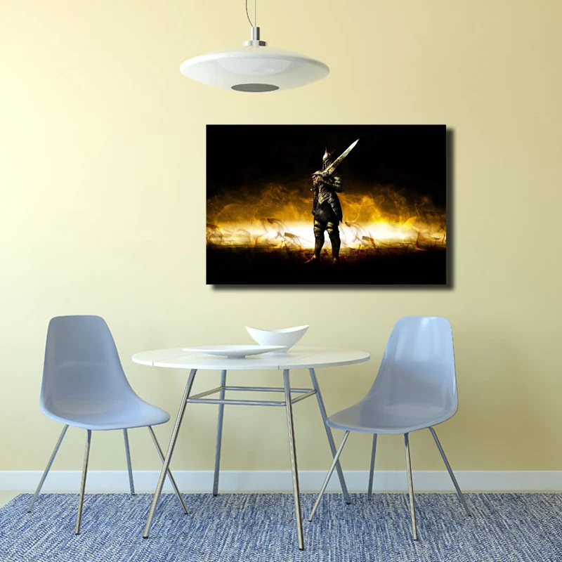 P/óster de lienzo para decoraci/ón de dormitorio Dark Souls Firelink