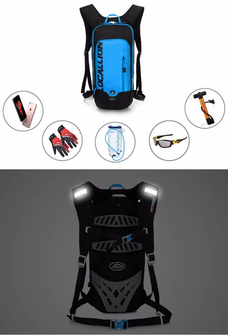 Bolsa de Bexiga de Água à Prova Pacote para Homens Mochila + 1l Locallion Hidratação Bicicleta Dwaterproof Água Ciclo Escalada Acampamento Caminhada Mochila 10l Tpu 3 prova dwaterproof água ciclo escalada acampamento caminhada mochila pacote para homens