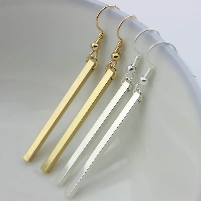 2017 Hot New Fashion Monogram Flat Circle Blank Drop Earrings