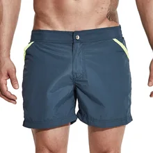 DESMIIT bermuda shorts men beach board swim shorts swimsuit quick dry man surf surfing short sport suit with liner zipper pocket