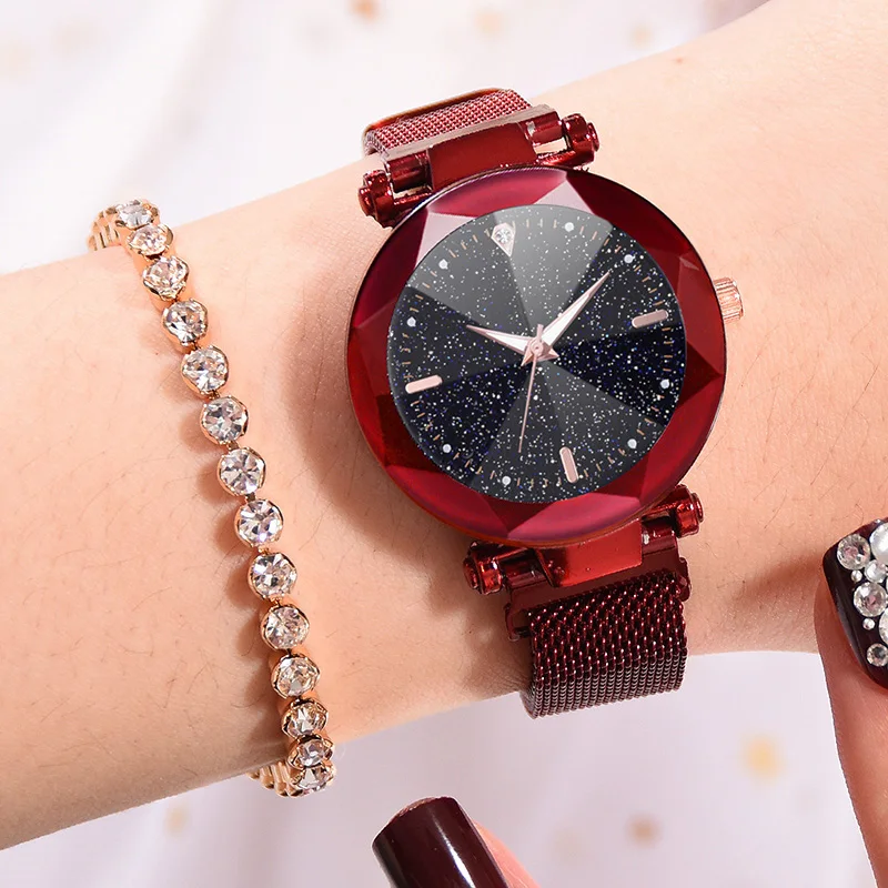 

Luxury Women Watches Starry Sky Ladies Watch Magnetic Waterproof Female Wristwatch Luminous relogio feminino zegarek damski 2019