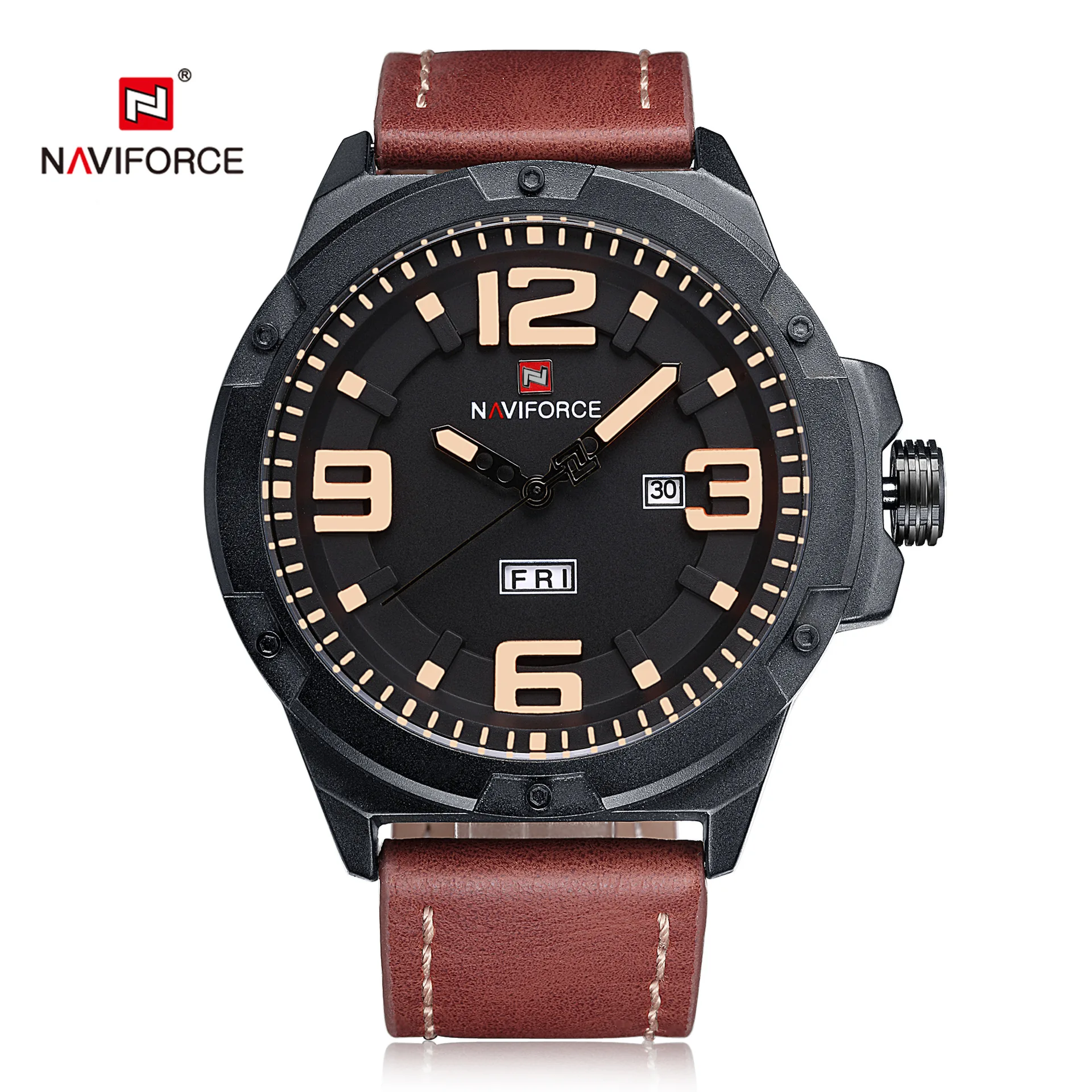 

NAVIFORCE Men Sport Watches Men's Quartz Clock Man Army Military automatic Leather Wrist Watch Relogio Masculino montre homme