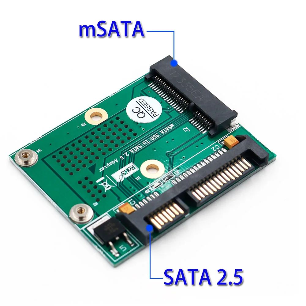 MSATA-SATA 2," адаптер конвертер карточка SSD металлический удлинитель 3,3 В светодиодный компьютер компоненты для полной мини полумини-карты