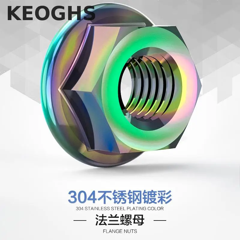 Keoghs Motocicleta M6/m8/m10 Motocicleta Cor Nuts Aço Inoxidável 304 de Boa Qualidade 10 pcs Frete Grátis Para Honda Yamaha Kawasaki