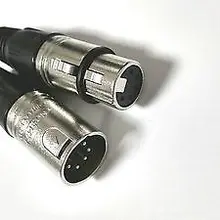 XLR 5-контактный штекер+ розеточная часть соединителя припоя для микрофонный кабель