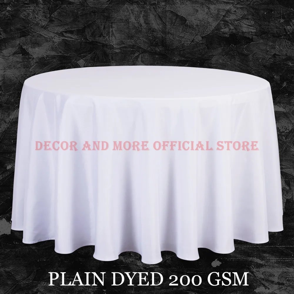 

Big Size Polyester White Round Table Cloth Wedding Tablecloth Party Table Cover Square Dining Table Linen Rectangular Wholesale
