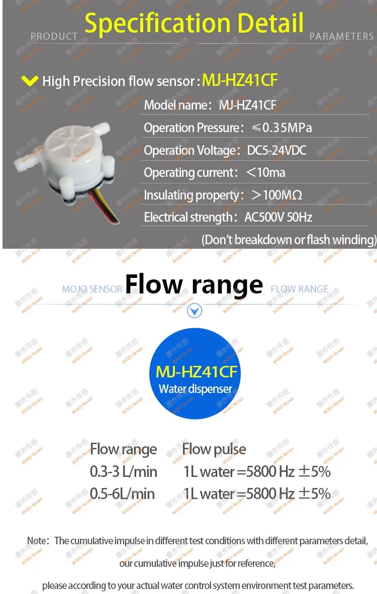 MJ-HZ41CF датчик расхода микрометр специальный измеритель 0,3-3 л/мин