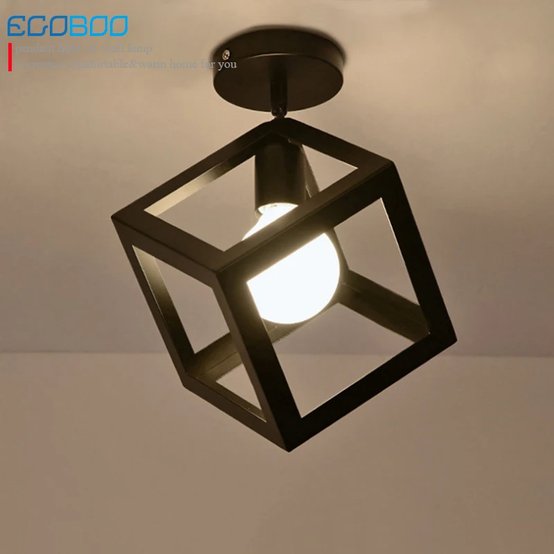 NEW Modern Nordic style black ceiling light with E27 Socket fashionable iron restaurant balcony study corridor ceiling lighting